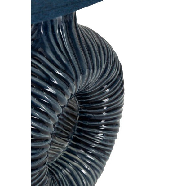 Modra keramična namizna svetilka s tekstilnim senčilom (višina 43 cm) Seta – Mauro Ferretti-image-3