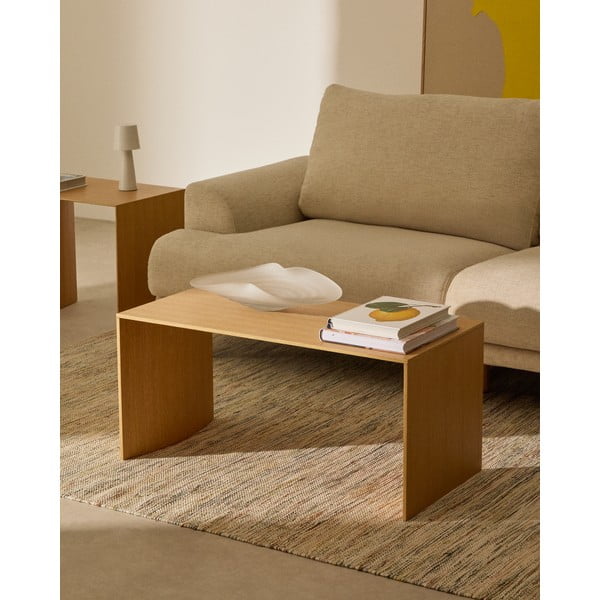 Mizica v hrastovem dekorju v svetli naravni barvi 45x90 cm Litto – Kave Home-image-1