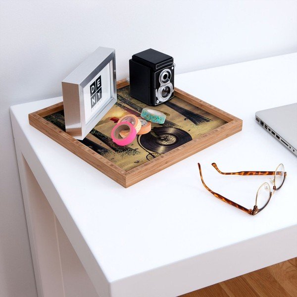 Lesen dekorativni servirni pladenj Glasbenik, 40 x 40 cm-image-1