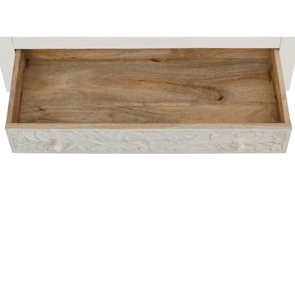 Kremno bela garderobna omara iz masivnega manga 180x40 cm Kalhana – Støraa-image-4