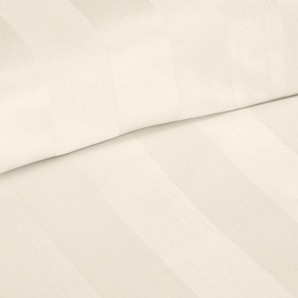 Kremno bela enojna satenasta posteljnina 135x200 cm So Soft Satin Stripe – Catherine Lansfield-image-3