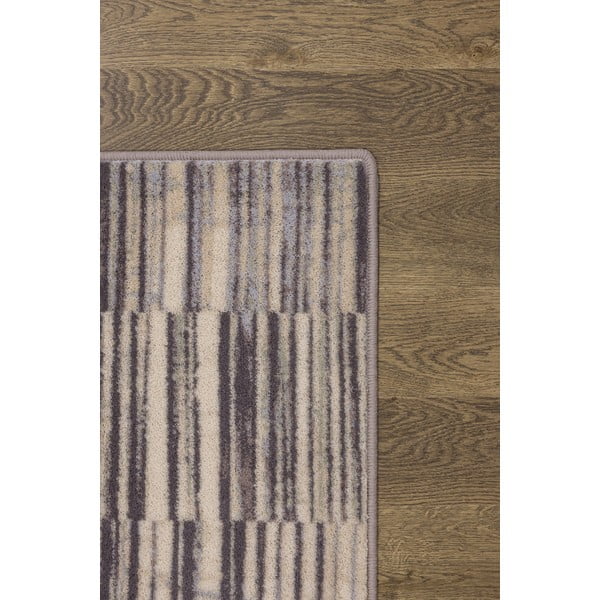 Siva volnena preproga 160x240 cm Grids – Agnella-image-3