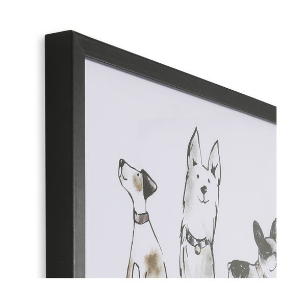 Stenski plakat v okvirju Art for the home Home Is Where The Dog Is, 50 x 50 cm-image-3