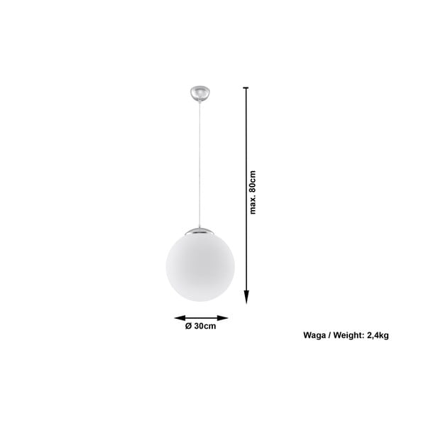 Bela viseča svetilka Sollux Bianco 30-image-2