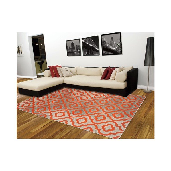 Oranžna preproga Webtappeti Evergreen, 92 x 152 cm-image-2