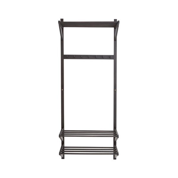 Črn set za hodnik iz masivnega bora 75x190x32 cm Cole – Jotex-image-2
