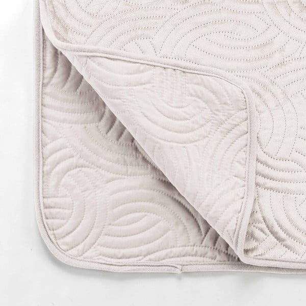 Kremno bel žameten komplet pregrinjala in prevleke za vzglavnik 240x260 cm Solange – douceur d'intérieur-image-3