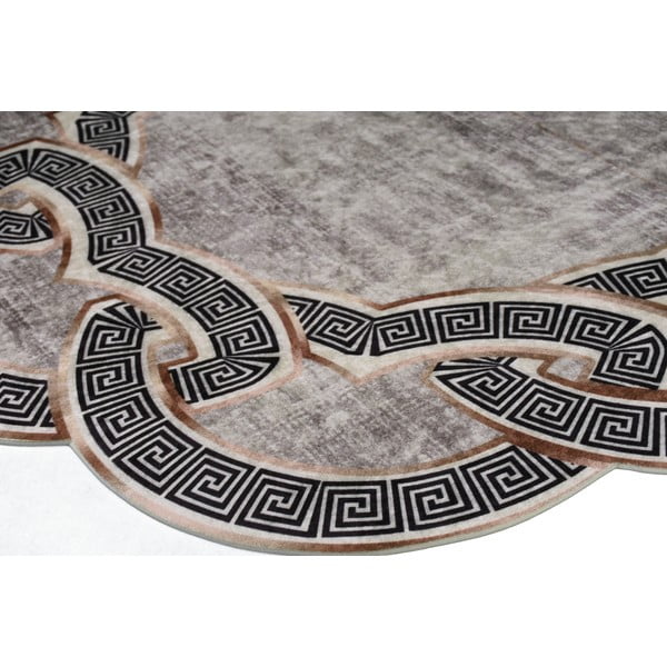 Sivo-bež okrogla preproga ø 80 cm, siva/brezova - Vitaus-image-2