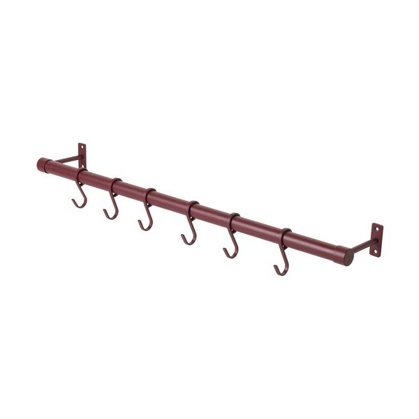 Bordo rdeč stenski obešalnik iz nerjavečega jekla 70 cm Hang-It – Mette Ditmer Denmark