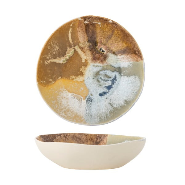 Kremno bela skledica iz kamenine 1,3 l Lacey – Bloomingville