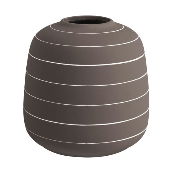 Temno rjava keramična vaza PT LIVING Terra, ⌀ 16,5 cm