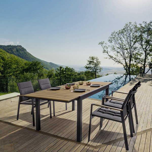 Aluminijasta vrtna miza 90x140 cm Elias   – Bizzotto-image-1