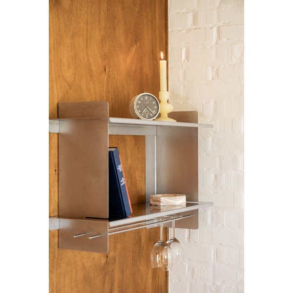 Večnivojska kovinska polica v srebrni barvi 70 cm Tivo – noo.ma-image-4