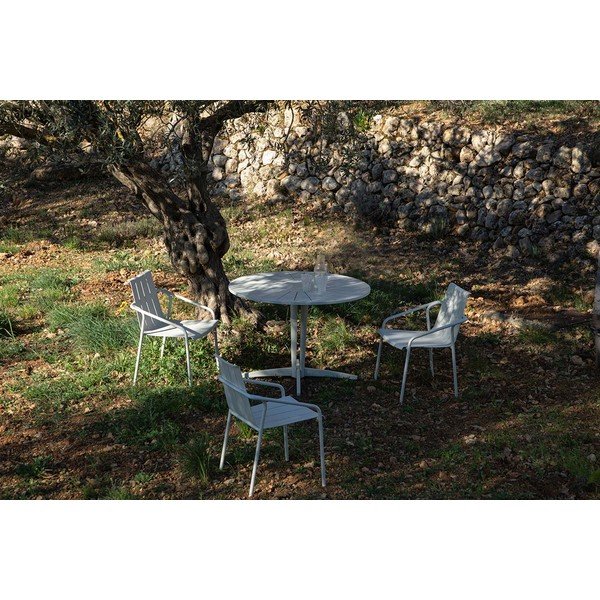 Aluminijasta okrogla vrtna miza ø 110 cm Fleole – Ezeis-image-2