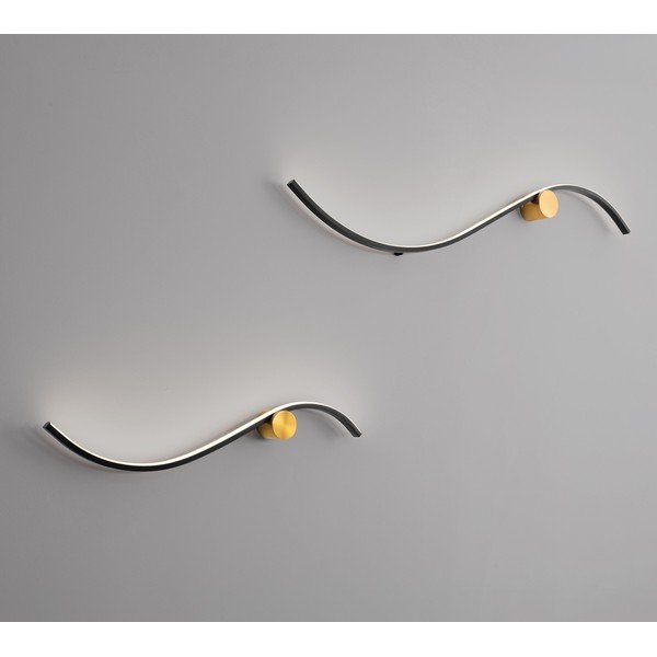Mat črna aluminijasta LED stenska svetilka Kima – Nova Luce-image-1