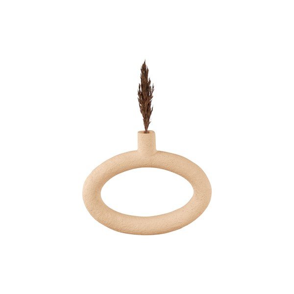 Svetlo rjava vaza PT LIVING Oval, višina 20,5 cm-image-1