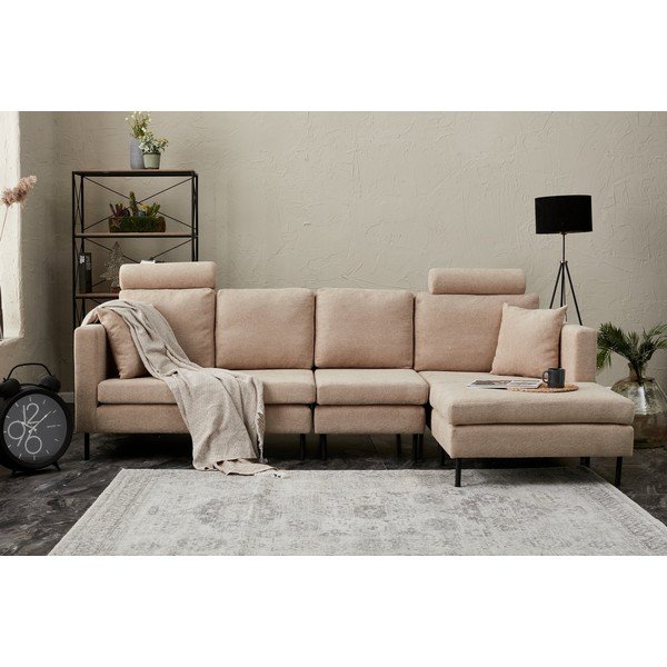 Bež kotna sedežna garnitura (s kotom po izbiri) Nova – Balcab Home-image-3