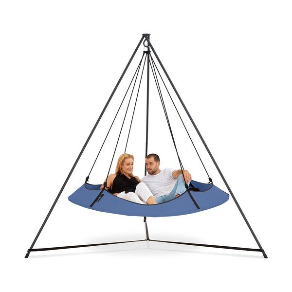 Modra vrtna gugalnica s stojalom - Hangout Pod-image-2