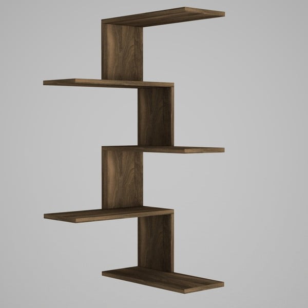 Rjava kotna stenska polica Caniko-image-3