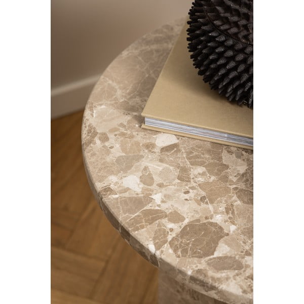 Marmorna okrogla stranska mizica ø 50 cm Naxos – Actona-image-2