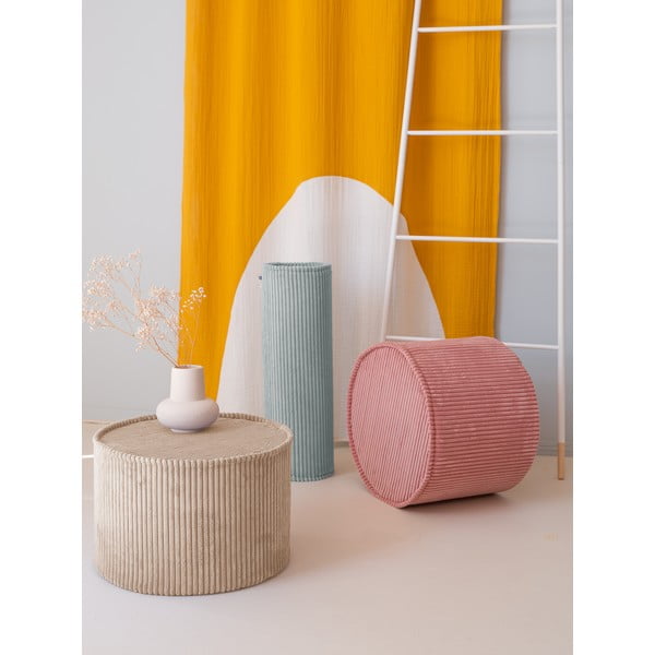 Rožnat otroški tabure iz rebrastega žameta – Wigiwama-image-1