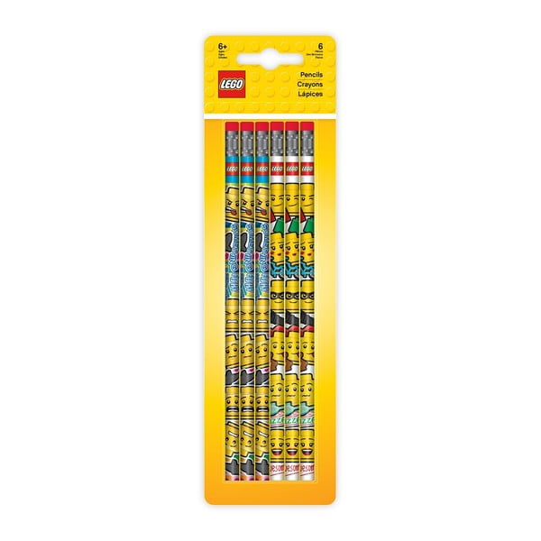 Komplet 6 grafitnih svinčnikov z radirko LEGO®