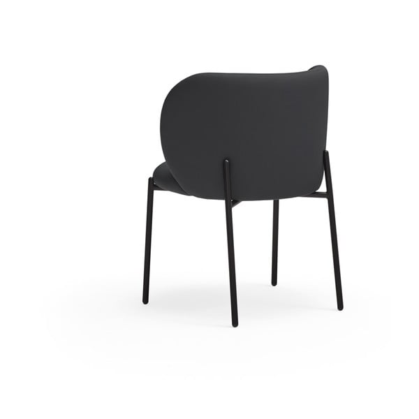 Črni oblazinjeni jedilni stoli v kompletu 2 ks Mogi – Teulat-image-4