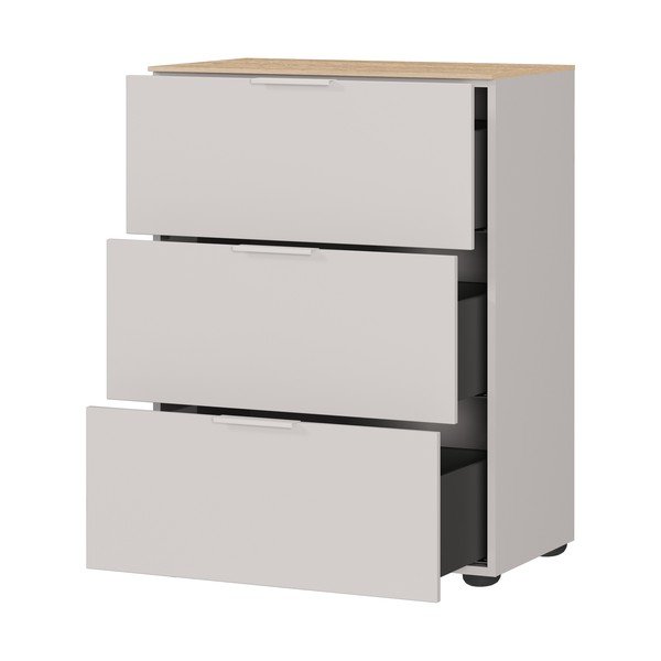 Kremno bela omarica v mat dekorju 68x98x40 cm Savoca – Germania-image-3