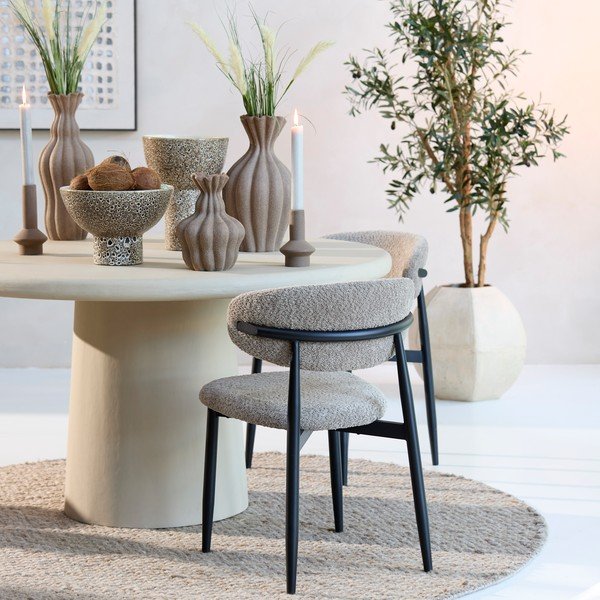 Sivorjav oblazinjen jedilni stol Eniola – Light & Living-image-1