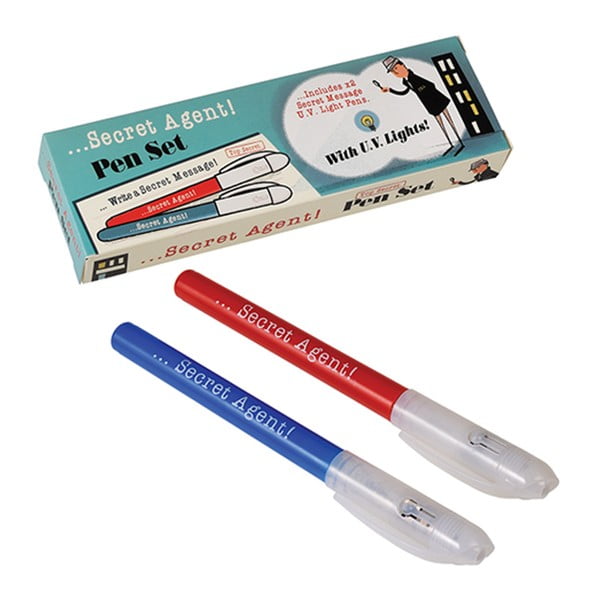 Komplet 2  pisal z nevidnim črnilom in UV lučko Rex London Secret Agent-image-4