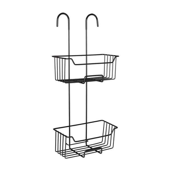 Črna viseča kopalniška polica iz nerjavečega jekla Milo – Wenko-image-4