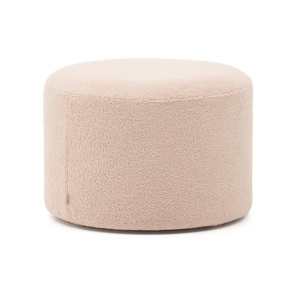 Svetlo rožnat tabure iz tkanine bouclé Kaeli – Kave Home