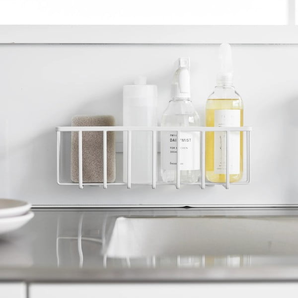 Belo kovinsko držalo za detergent z namestitvijo brez vrtanja Film Hook – YAMAZAKI-image-3