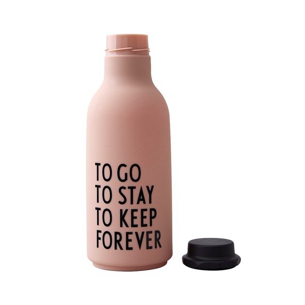 Roza steklenička za vodo Design Letters Forever, 500 ml-image-2