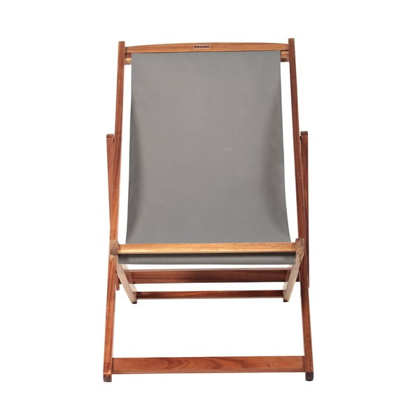 Siv/v naravni barvi vrtni ležalnik iz masivnega lesa Dionysus – Bonami Essentials-image-2