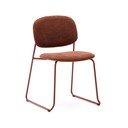 Kovinski jedilni stol z možnostjo nalaganja v barvi terakote Meli – Kave Home