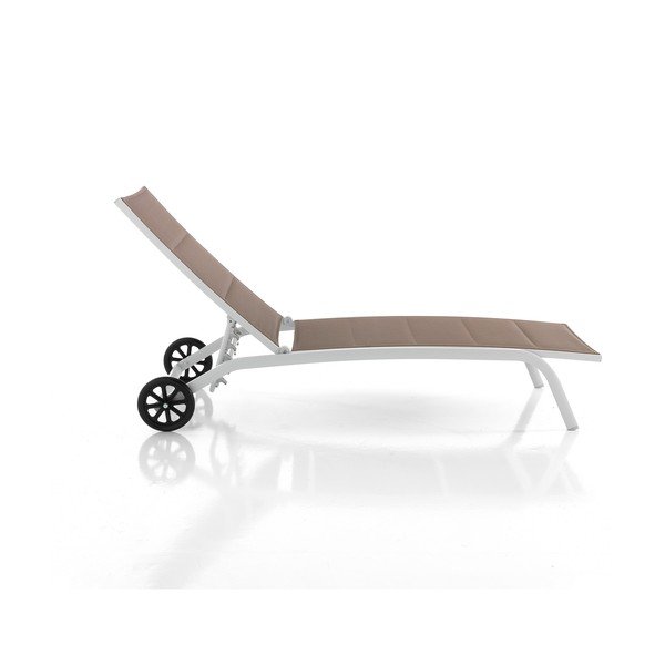 Bel/rjav kovinski vrtni ležalnik Kastri – Tomasucci-image-2