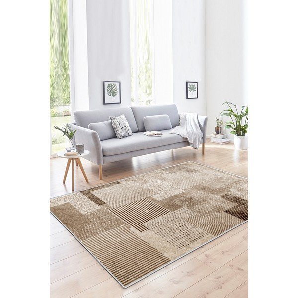 Bež pralna preproga 50x80 cm Cubo – Vitaus-image-1