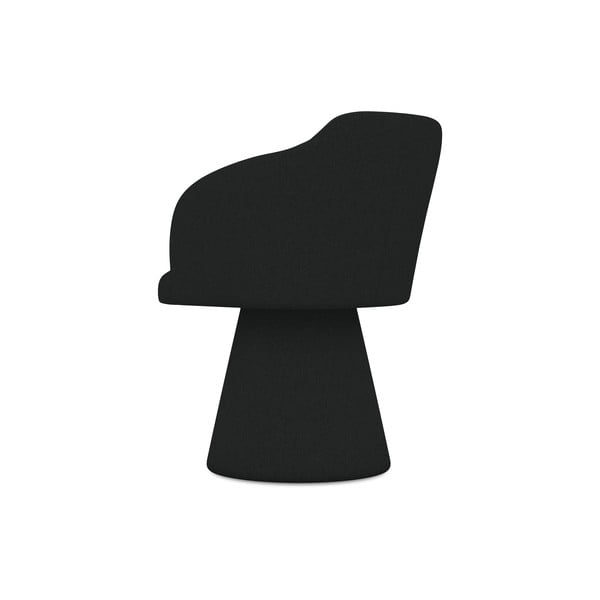 Črn oblazinjen jedilni stol Kanoa – Makamii-image-3