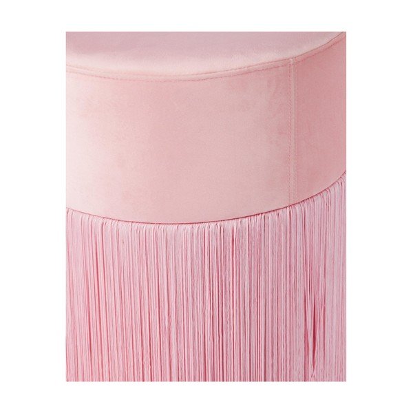 Roza puf z žametno prevleko Velvet Atelier, ø 36 cm-image-3