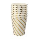 Papirnati kozarčki za enkratno uporabo v kompletu  8 ks Gold Swirl – Meri Meri