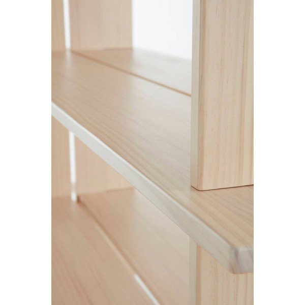 Regal iz masivnega bora v naravni barvi 140x180x40 cm Tottori – Jotex-image-4