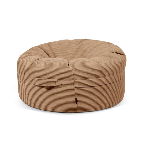 Rjava vreča za sedenje iz rebrastega žameta Roll 105 – SLOWDOWN