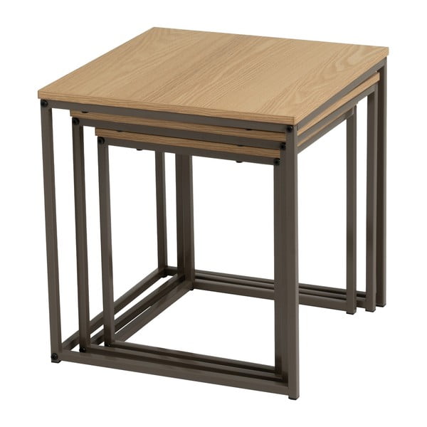 Stranske mizice v kompletu 3 ks 40x40 cm – Casa Selección-image-1