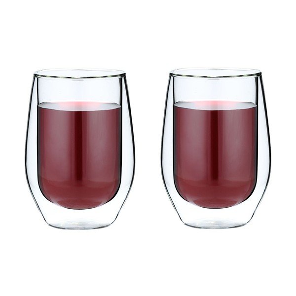 Komplet 2 dvojnih dolgih kozarcev Amo, 400 ml