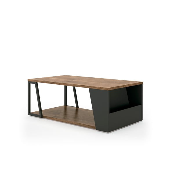 Klubska mizica s ploščo v dekorju oreha 100x55 cm Albi - TemaHome-image-2