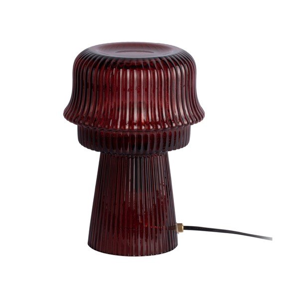 Bordo rdeča steklena namizna svetilka (višina 26 cm) Cadiz – Leitmotiv