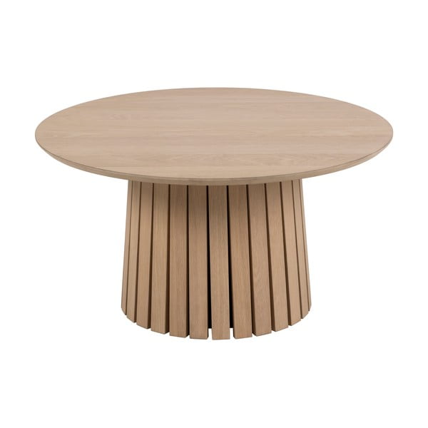 Okrogla mizica v hrastovem dekorju ø 80 cm Christo - Actona
