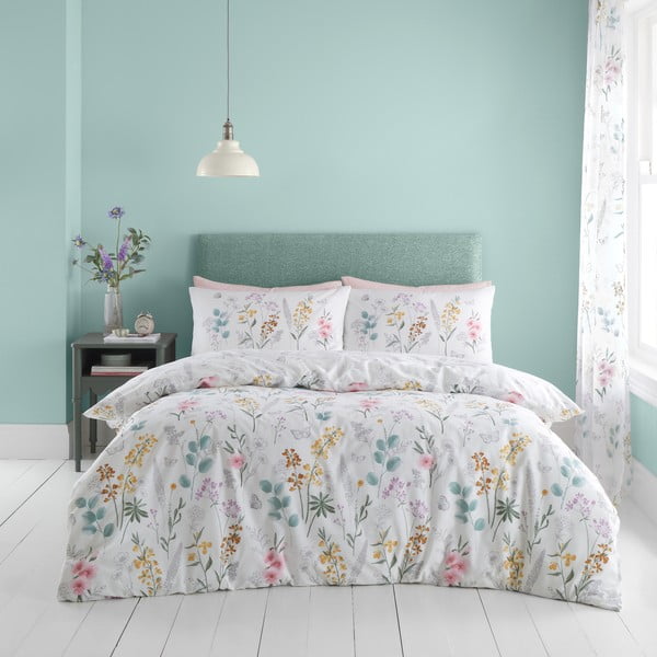 Bela posteljnina za zakonsko posteljo 200x200 cm Emilia Floral – Catherine Lansfield