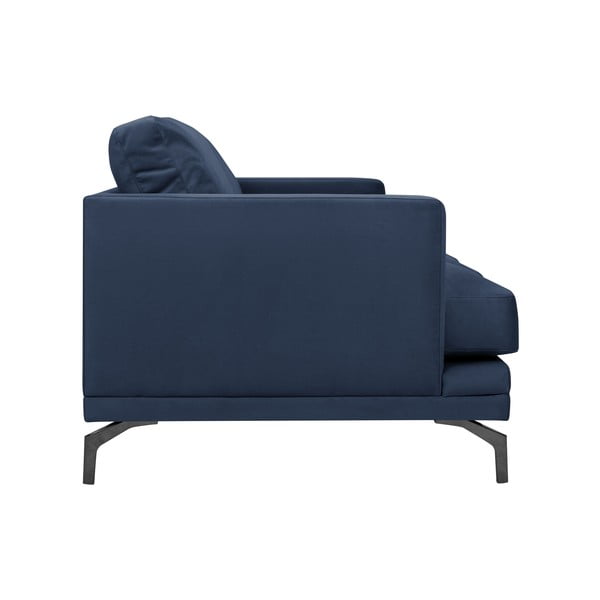 Temno modra zofa z naslonom za noge v črni barvi Windsor & Co Sofas Jupiter-image-2